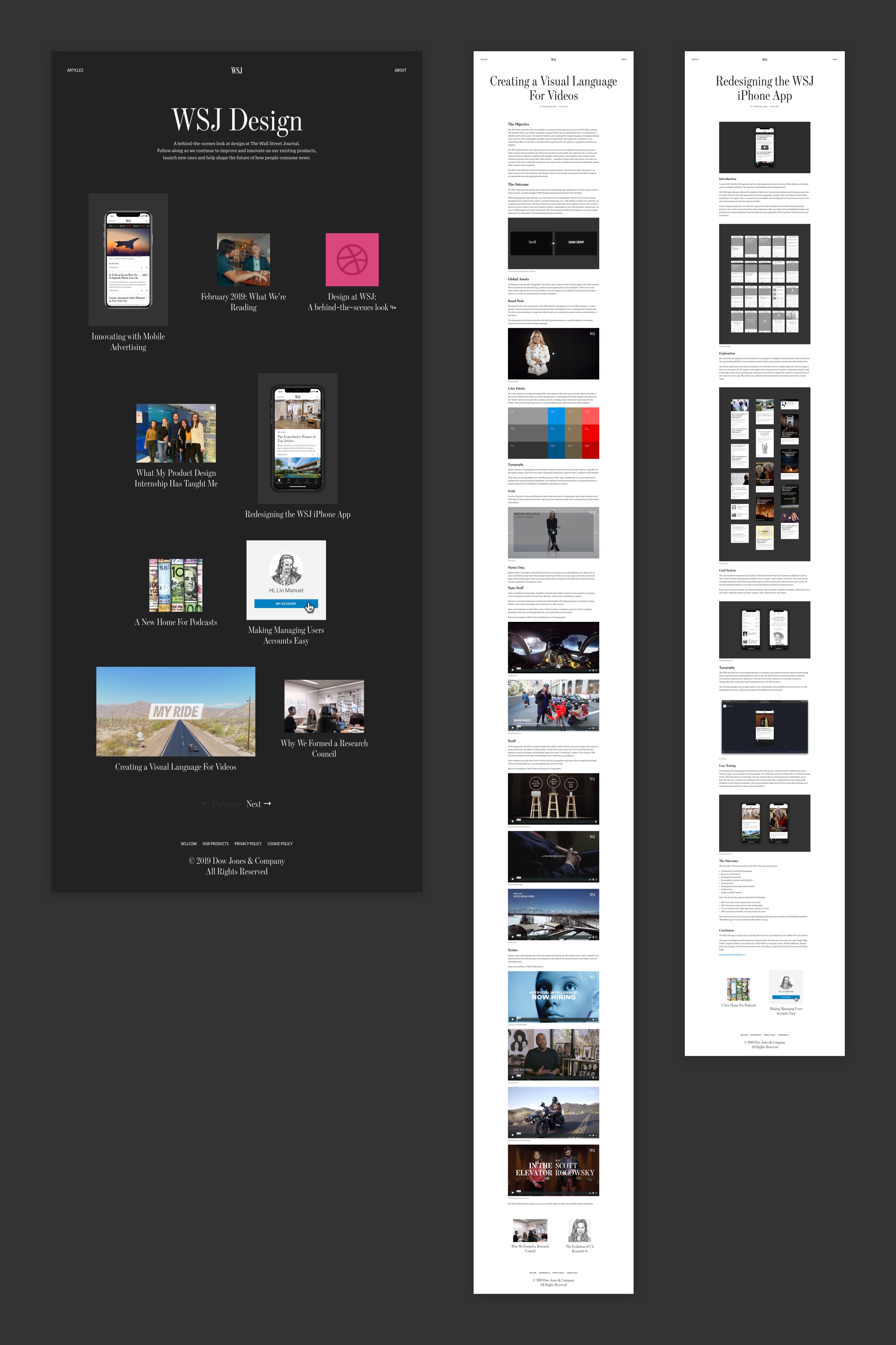 Articles about our video design system and the newly redesigned iPhone app.